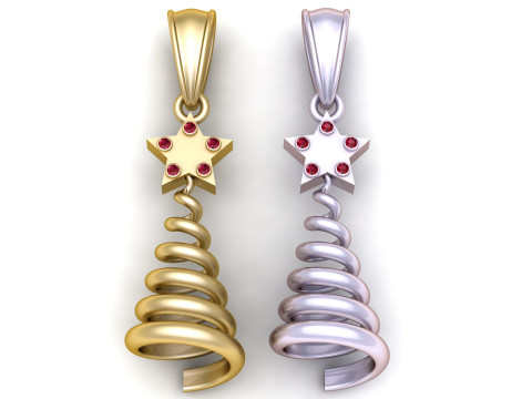 Enchantinggold spiral pendan Modello di stampa 3D