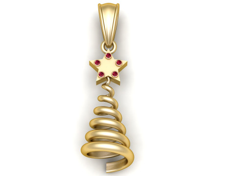Enchantinggold spiral pendan 3D प्रिंट मॉडल