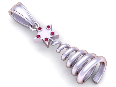 Enchantinggold spiral pendan 3D प्रिंट मॉडल