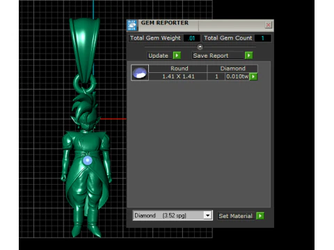 Striking gold pendant 3D Print Model