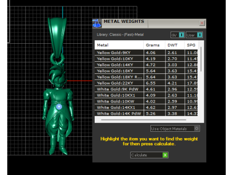 Striking gold pendant Model Cetak 3D