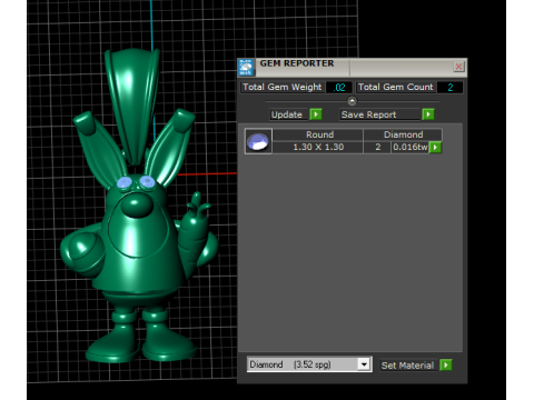 Playful gold bunny pendant 3D Print Model