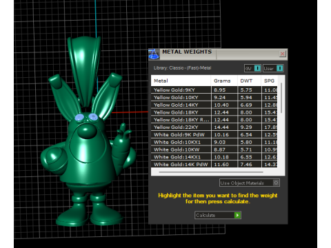 Playful gold bunny pendant 3D Print Model