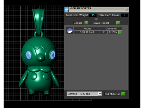 Gold penguin pendant Modelo de impresión 3D
