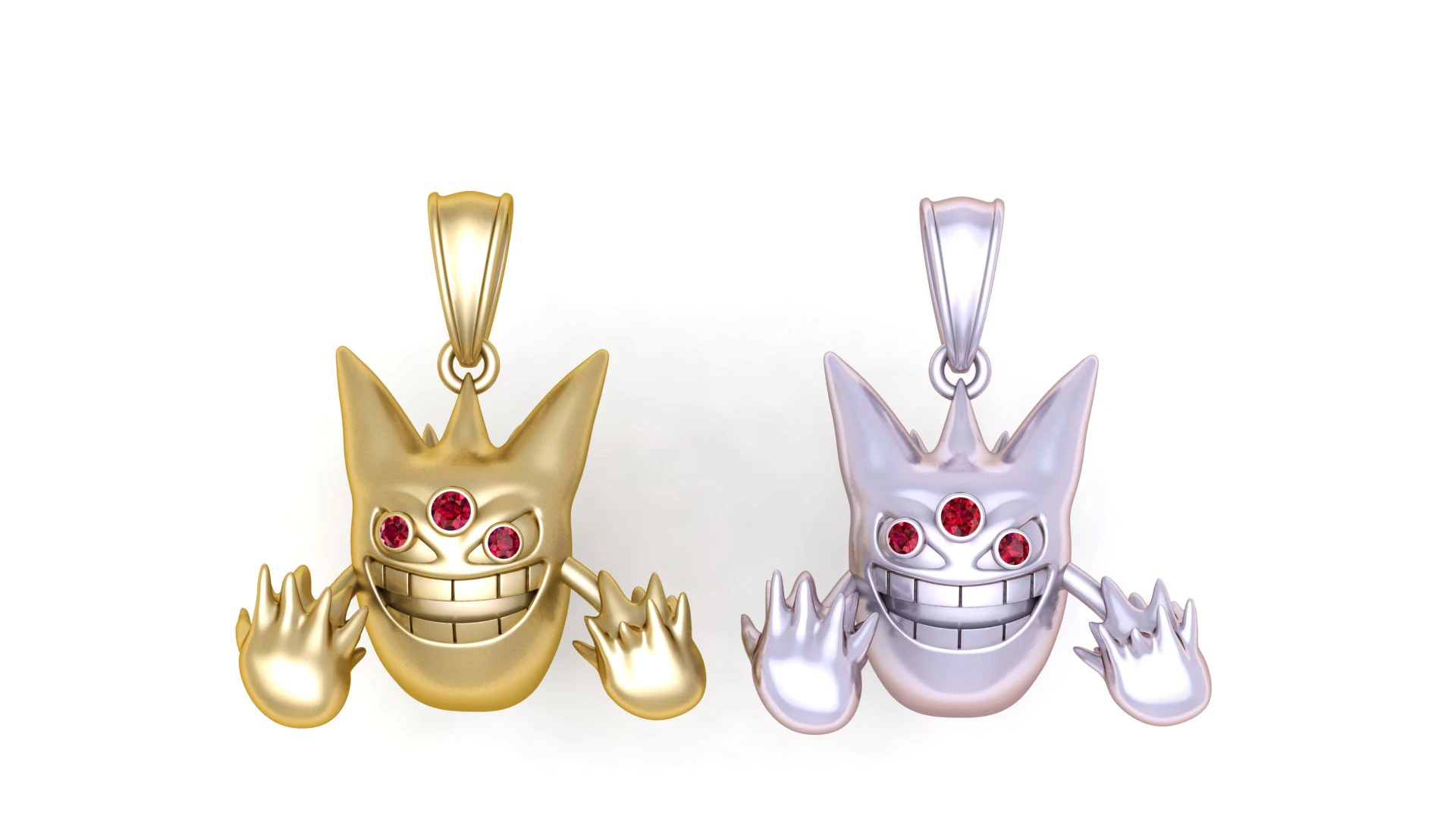 Gold monster pendant 3D Print Model .c4d .max .obj .3ds .fbx .stl .blend 