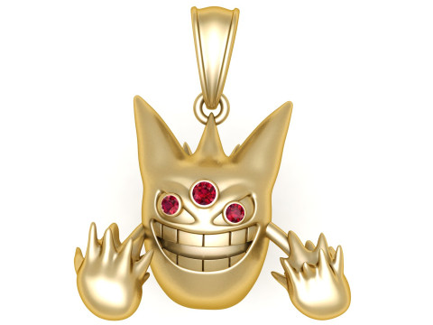 Gold monster pendant 3D Baskı Modeli