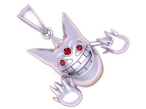 Gold monster pendant 3D Baskı Modeli