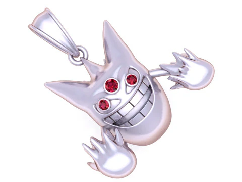 Gold monster pendant 3D Print Model
