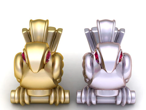 골드 버드 펜던트 3D 프린트 모델