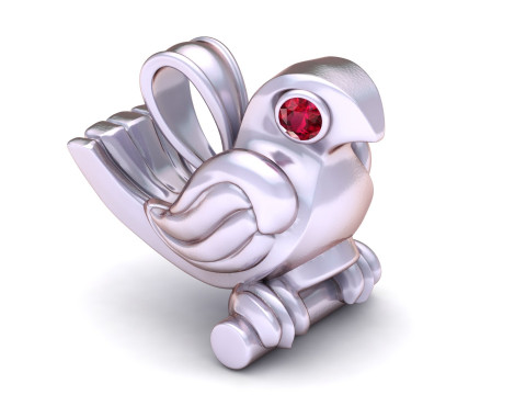 ゴールドバードペンダント 3Dプリントモデル