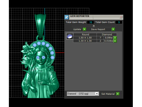 Exquisite gold religious pendant 3D Print Model