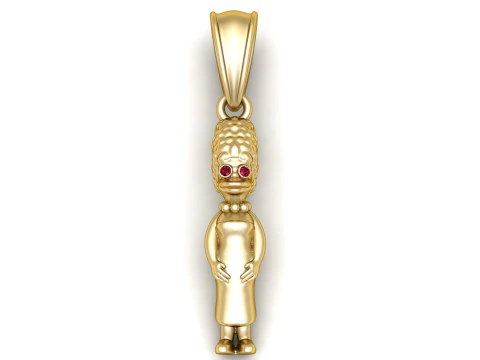 Gold character pendant 3D Print Model