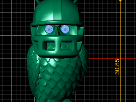 Gold owl pendant 3D Druckmodell