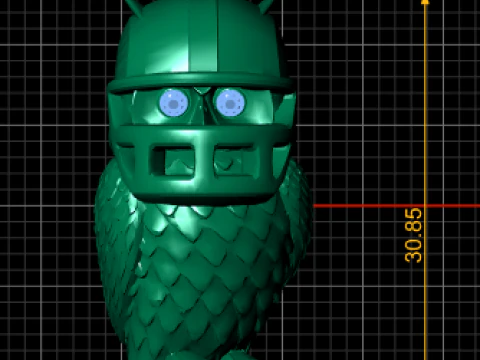 Gold owl pendant 3D Print Model