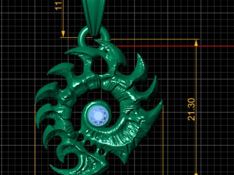 Striking gold claw-inspired pendant Modelo de impresión 3D