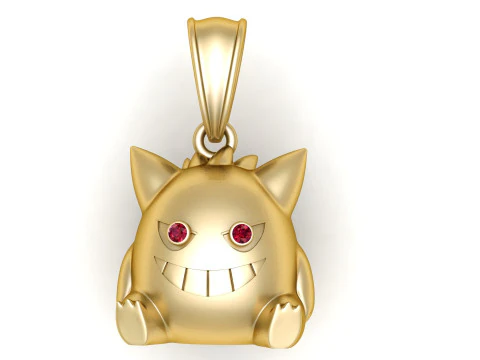 Striking gold pendant 3D Print Model