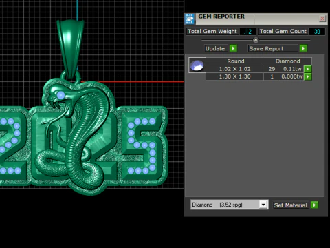 2025 Cobra Pendant 3D Print Model