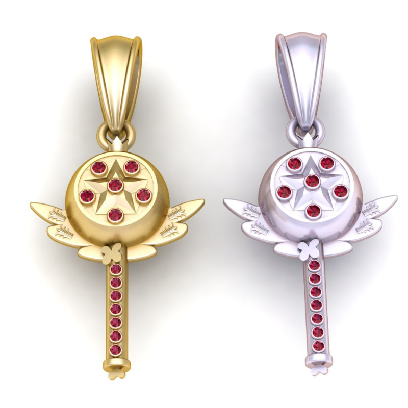 Gold key pendant 3D Принт Модель .c4d .max .obj .3ds .fbx .stl .blend 