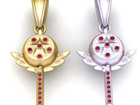 Ciondolo chiave d'oro Modello di stampa 3D