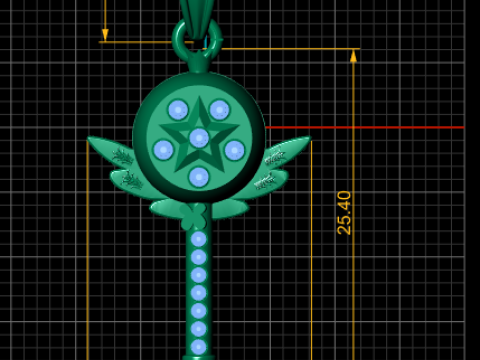 Gold key pendant 3D Принт Модель