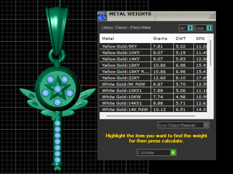 Gold key pendant 3D Print Model
