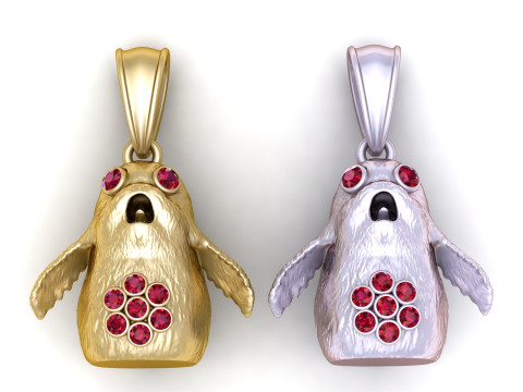 Unique gold pendant Modello di stampa 3D