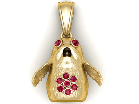 Unique gold pendant 3D Print Model