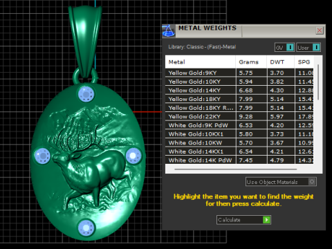 Golden Elk Mountain Pendant Modelo de Impressão 3D