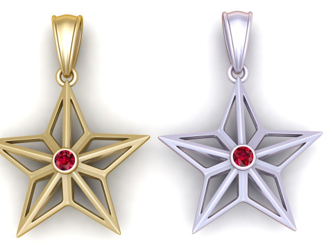 Golden Star Radiance Pendant 3D Druckmodell