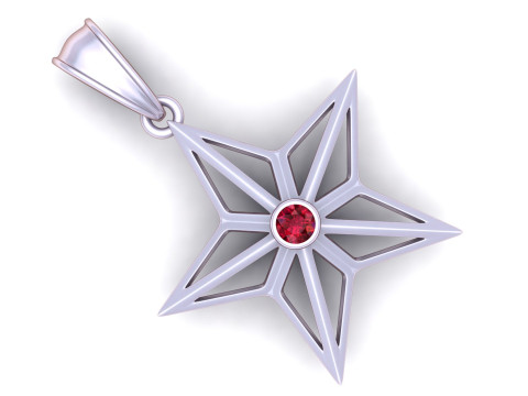 Ciondolo splendore stella dorata Modello di stampa 3D