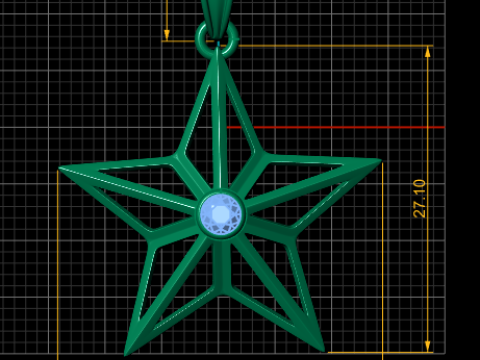 Ciondolo splendore stella dorata Modello di stampa 3D