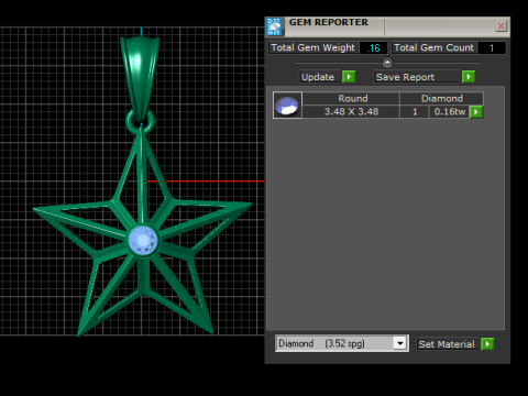 Ciondolo splendore stella dorata Modello di stampa 3D