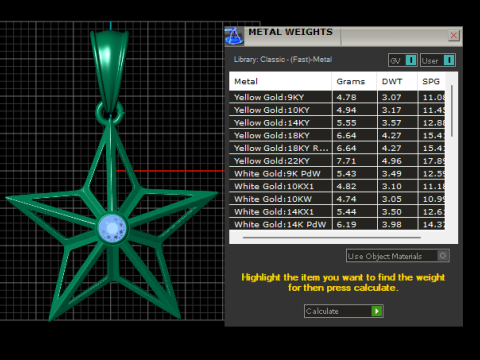 Ciondolo splendore stella dorata Modello di stampa 3D