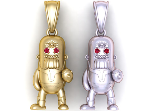 Golden Warrior Robot Pendant Modelo de impresión 3D