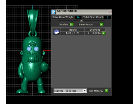 Golden Warrior Robot Pendant 3D Print Model