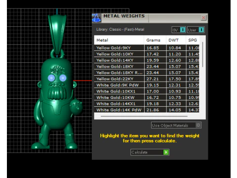 Golden Warrior Robot Pendant 3D Print Model