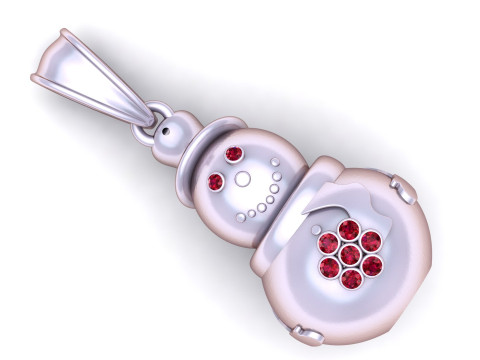Golden Snowman Pendant 3D 打印模型