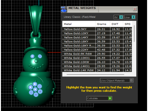 Golden Snowman Pendant 3D 打印模型