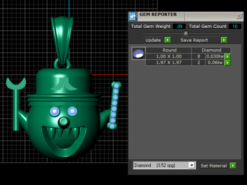 Golden Jester Face Pendant Modello di stampa 3D
