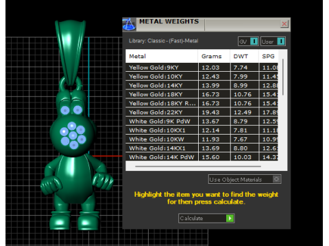Golden Cartoon Creature Pendant Modelo de Impressão 3D