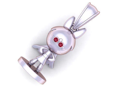 Golden Superhero Girl Pendant 3D Print Model