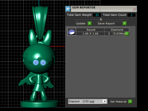 Golden Superhero Girl Pendant 3D Print Model