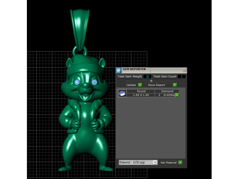 Gold chipmunk pendant 3D 打印模型