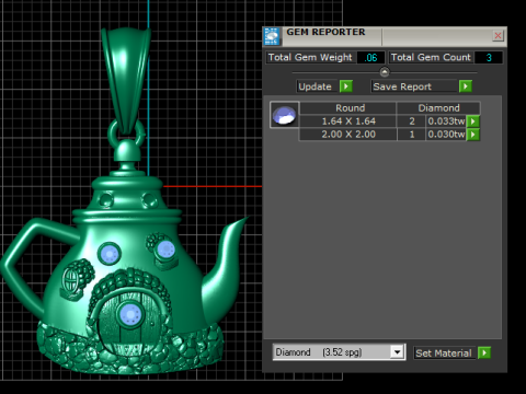 Golden Teapot House Pendant Model do druku 3D
