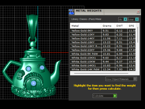 Golden Teapot House Pendant Model do druku 3D