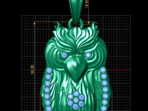 Dangerous owl pendant 3D Print Model