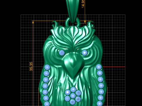 Dangerous owl pendant 3D Print Model