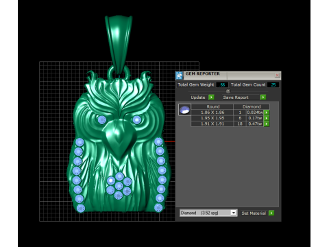 Dangerous owl pendant 3D Print Model