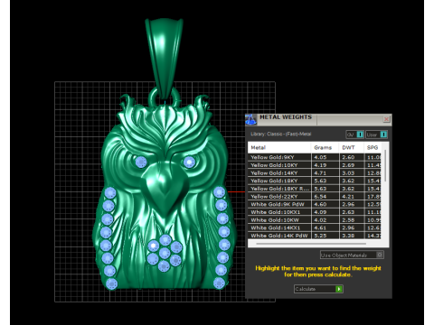 Dangerous owl pendant 3D Print Model