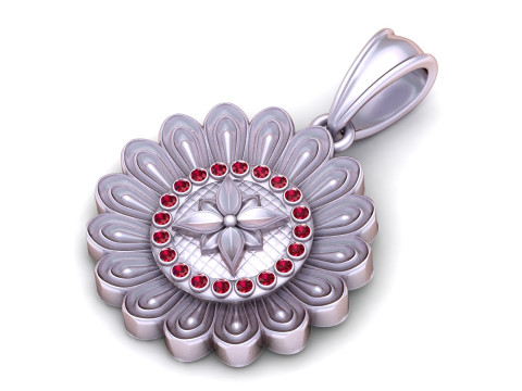 Golden Floral Blossom Pendant Modelo de impresión 3D